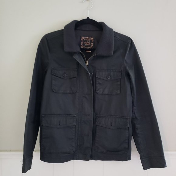 J. Crew Jackets & Blazers - JCREW Black Washed & Faded Cargo Jacket